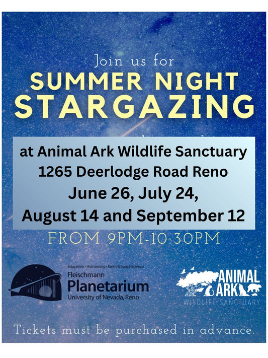 Ticket: Friday June 26th 9:00 pm Summer Stargazing at Animal Ark