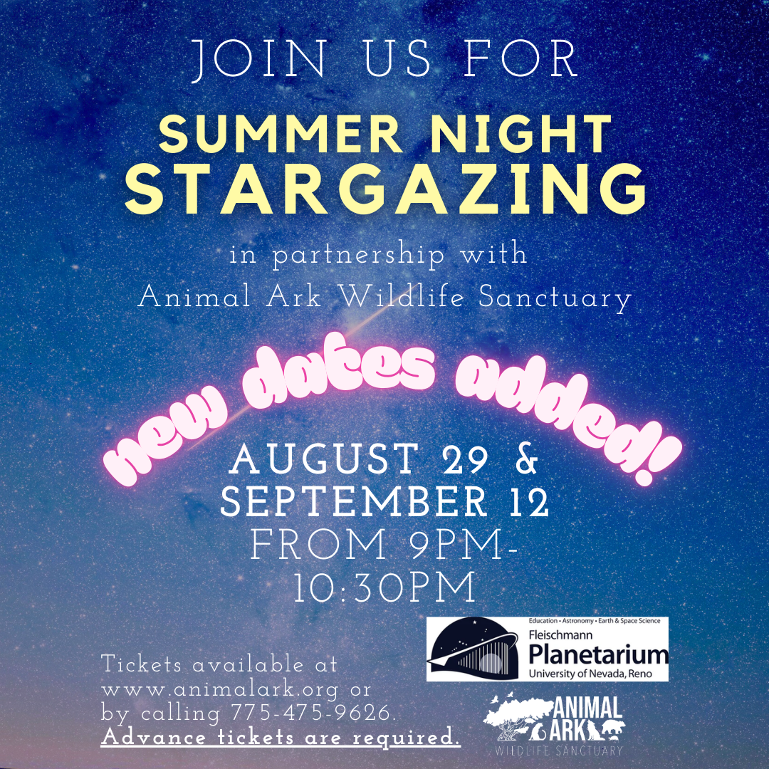 Ticket: Friday September 12th 9:00 pm Summer Stargazing at Animal Ark